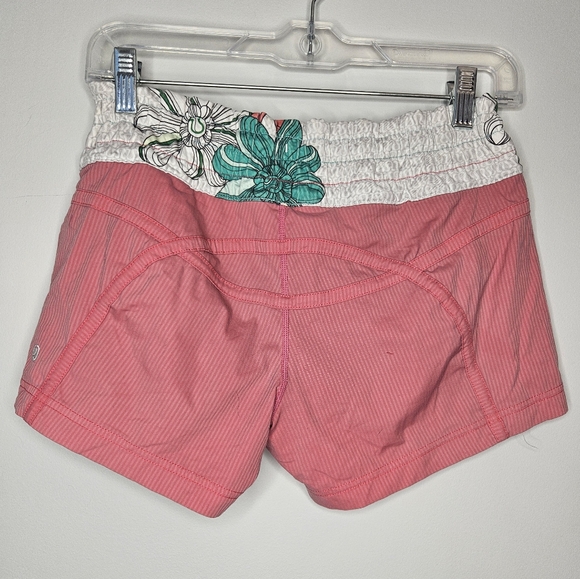 Coral Women's Shorts with Floral Waistband - Picture 6 of 12